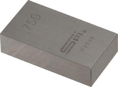 SPI - 0.75" Rectangular Steel Gage Block - Accuracy Grade AS-1, Includes NIST Traceability Certification - All Tool & Supply