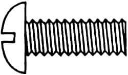 Made in USA - 5/16-18 UNC, 2-1/2" Length Under Head Slotted Drive Machine Screw - Round Head, Brass, Uncoated, Without Washer - All Tool & Supply