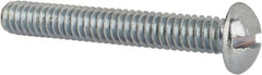 Value Collection - 1/4-20 UNC, 1-3/4" Length Under Head Slotted Drive Machine Screw - Round Head, Alloy Steel, Zinc-Plated Finish, Without Washer - All Tool & Supply