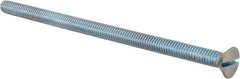 Value Collection - 5/16-18 UNC, 6" OAL Slotted Drive Machine Screw - Flat Head, Grade 2 Steel, Zinc-Plated Finish, Without Washer - All Tool & Supply