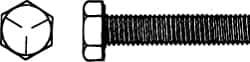 Made in North America - 5/16-18 UNC, 6" Length Under Head Hex Head Cap Screw - Fully Threaded, Grade 5 Steel, Zinc-Plated Finish, 1/2" Hex - All Tool & Supply