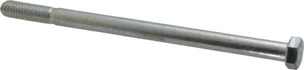 Made in USA - 3/8-16 UNC, 6" Length Under Head Hex Head Cap Screw - Partially Threaded, Grade 5 Steel, Zinc-Plated Finish, 9/16" Hex - All Tool & Supply