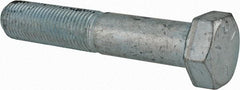 Made in USA - 1/2-20 UNF, 2-3/4" Length Under Head Hex Head Cap Screw - Partially Threaded, Grade 5 Steel, Zinc-Plated Finish, 3/4" Hex - All Tool & Supply