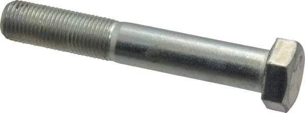 Made in USA - 1/2-20 UNF, 3-1/4" Length Under Head Hex Head Cap Screw - Partially Threaded, Grade 5 Steel, Zinc-Plated Finish, 3/4" Hex - All Tool & Supply