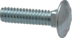 Value Collection - 1/4-20 UNC 1" Length Under Head, Standard Square Neck, Carriage Bolt - Grade 2 Steel, Zinc-Plated Finish - All Tool & Supply