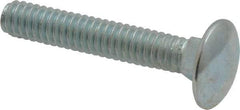 Value Collection - 1/4-20 UNC 1-1/2" Length Under Head, Standard Square Neck, Carriage Bolt - Grade 2 Steel, Zinc-Plated Finish - All Tool & Supply