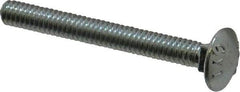 Value Collection - 1/4-20 UNC 2-1/4" Length Under Head, Standard Square Neck, Carriage Bolt - Grade 2 Steel, Zinc-Plated Finish - All Tool & Supply