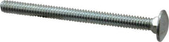 Value Collection - 1/4-20 UNC 3" Length Under Head, Standard Square Neck, Carriage Bolt - Grade 2 Steel, Zinc-Plated Finish - All Tool & Supply