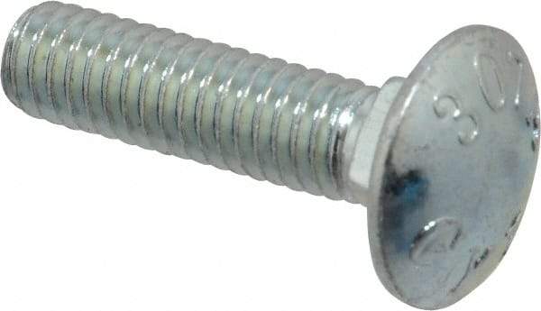 Value Collection - 5/16-18 UNC 1-1/4" Length Under Head, Standard Square Neck, Carriage Bolt - Grade 2 Steel, Zinc-Plated Finish - All Tool & Supply