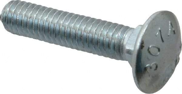 Value Collection - 5/16-18 UNC 1-1/2" Length Under Head, Standard Square Neck, Carriage Bolt - Grade 2 Steel, Zinc-Plated Finish - All Tool & Supply