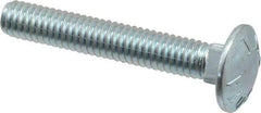 Value Collection - 5/16-18 UNC 2" Length Under Head, Standard Square Neck, Carriage Bolt - Grade 2 Steel, Zinc-Plated Finish - All Tool & Supply