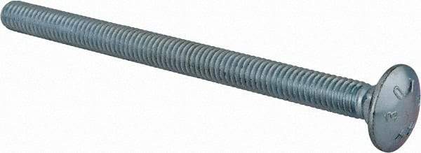 Value Collection - 5/16-18 UNC 4-1/2" Length Under Head, Standard Square Neck, Carriage Bolt - Grade 2 Steel, Zinc-Plated Finish - All Tool & Supply