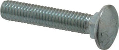 Value Collection - 3/8-16 UNC 2" Length Under Head, Standard Square Neck, Carriage Bolt - Grade 2 Steel, Zinc-Plated Finish - All Tool & Supply