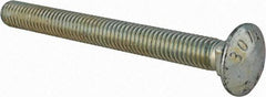 Value Collection - 3/8-16 UNC 3-3/4" Length Under Head, Standard Square Neck, Carriage Bolt - Grade 2 Steel, Zinc-Plated Finish - All Tool & Supply