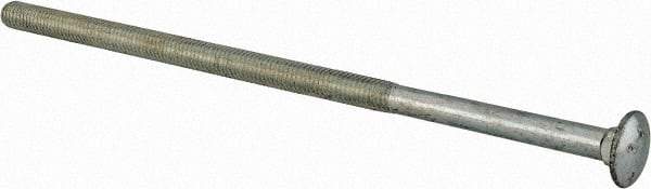 Value Collection - 3/8-16 UNC 9" Length Under Head, Standard Square Neck, Carriage Bolt - Grade 2 Steel, Zinc-Plated Finish - All Tool & Supply