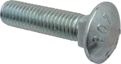 Value Collection - 1/2-13 UNC 2" Length Under Head, Standard Square Neck, Carriage Bolt - Grade 2 Steel, Zinc-Plated Finish - All Tool & Supply