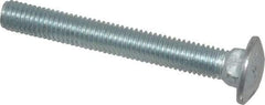 Value Collection - 1/2-13 UNC 4" Length Under Head, Standard Square Neck, Carriage Bolt - Grade 2 Steel, Zinc-Plated Finish - All Tool & Supply