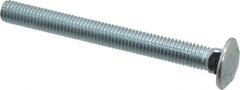 Value Collection - 1/2-13 UNC 5" Length Under Head, Standard Square Neck, Carriage Bolt - Grade 2 Steel, Zinc-Plated Finish - All Tool & Supply