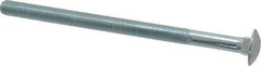 Value Collection - 1/2-13 UNC 8" Length Under Head, Standard Square Neck, Carriage Bolt - Grade 2 Steel, Zinc-Plated Finish - All Tool & Supply