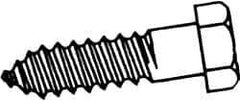 Value Collection - 1/2" Screw, 3-1/2" Length Under Head, Stainless Steel, Hex Head Lag Screw - Grade 18-8, Uncoated - All Tool & Supply