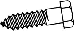 Value Collection - 1/4" Screw, 5-1/2" Length Under Head, Steel, Hex Head Lag Screw - Zinc Plated, Grade 2 - All Tool & Supply