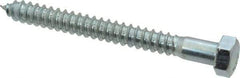 Value Collection - 1/2" Screw, 5" Length Under Head, Steel, Hex Head Lag Screw - Zinc Plated, Grade 2 - All Tool & Supply