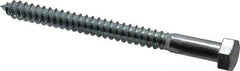 Value Collection - 1/2" Screw, 6" Length Under Head, Steel, Hex Head Lag Screw - Zinc Plated, Grade 2 - All Tool & Supply