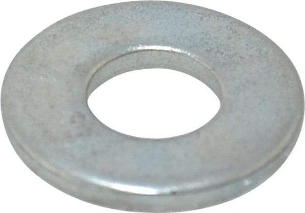 Value Collection - #10 Screw, Steel USS Flat Washer - 1/4" ID x 9/16" OD, 3/64" Thick, Zinc-Plated Finish - All Tool & Supply