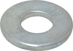 Value Collection - #10 Screw, Steel USS Flat Washer - 1/4" ID x 9/16" OD, 3/64" Thick, Zinc-Plated Finish - All Tool & Supply