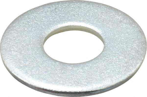 Value Collection - 1/2" Screw, Steel USS Flat Washer - 9/16" ID x 1-3/8" OD, 7/64" Thick, Zinc-Plated Finish - All Tool & Supply