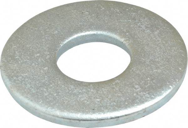 Value Collection - 5/8" Screw, Steel USS Flat Washer - 11/16" ID x 1-3/4" OD, 9/64" Thick, Zinc-Plated Finish - All Tool & Supply