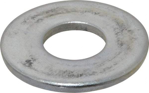 Value Collection - 7/8" Screw, Steel USS Flat Washer - 15/16" ID x 2-1/4" OD, 0.1719" Thick, Zinc-Plated Finish - All Tool & Supply