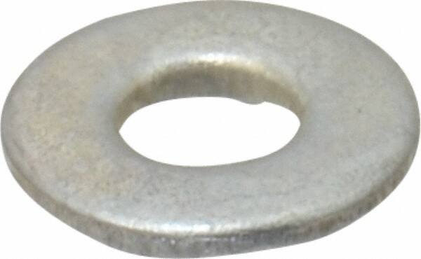 Value Collection - #8 Screw, Steel SAE Flat Washer - 3/16" ID x 7/16" OD, 3/64" Thick, Zinc-Plated Finish - All Tool & Supply