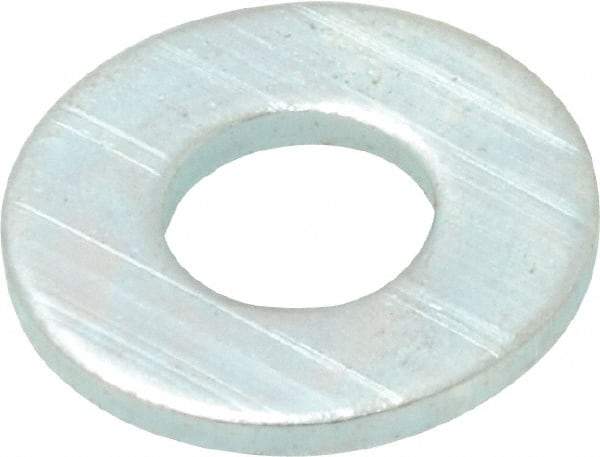 Value Collection - #12 Screw, Steel SAE Flat Washer - 1/4" ID x 9/16" OD, 1/16" Thick, Zinc-Plated Finish - All Tool & Supply