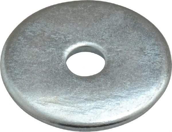 Value Collection - #10 Screw, Steel Fender Flat Washer - 3/16" ID x 1" OD, 0.047" Thick, Zinc-Plated Finish - All Tool & Supply