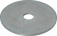 Value Collection - 1/4" Screw, Steel Fender Flat Washer - 1/4" ID x 1-1/2" OD, 0.049" Thick, Zinc-Plated Finish - All Tool & Supply