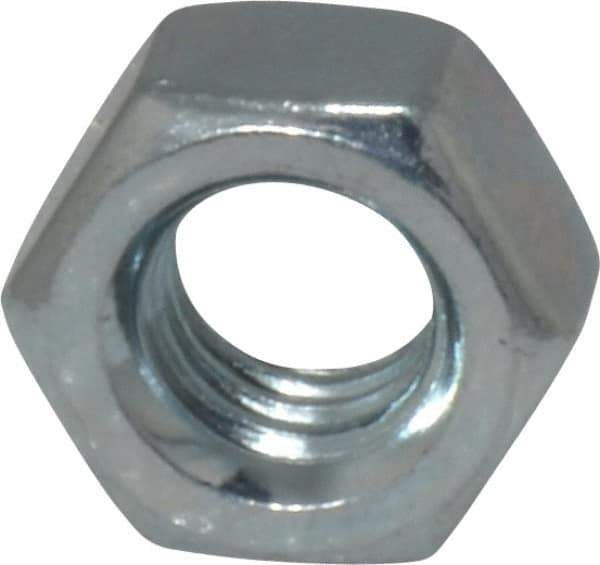 Value Collection - 5/16-18 UNC Steel Right Hand Hex Nut - 1/2" Across Flats, 0.2656" High, Zinc-Plated Finish - All Tool & Supply