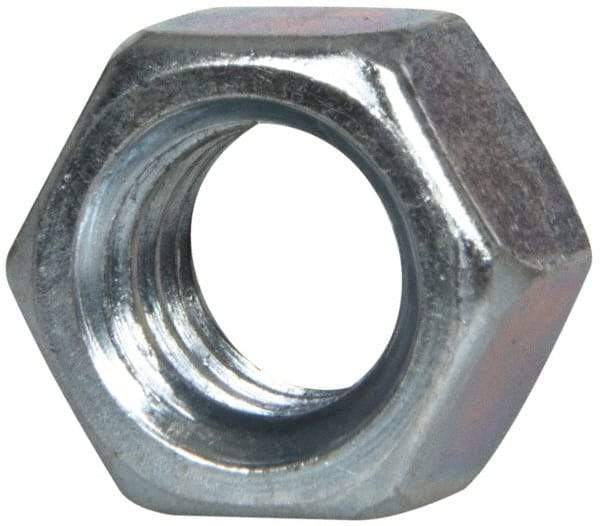 Value Collection - 3/8-16 UNC Steel Right Hand Hex Nut - 9/16" Across Flats, 0.3281" High, Zinc-Plated Finish - All Tool & Supply