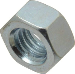 Value Collection - 7/16-14 UNC Steel Right Hand Hex Nut - 11/16" Across Flats, 3/8" High, Zinc-Plated Finish - All Tool & Supply