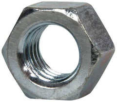 Value Collection - 1/2-13 UNC Steel Right Hand Hex Nut - 3/4" Across Flats, 7/16" High, Zinc-Plated Finish - All Tool & Supply