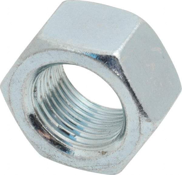 Value Collection - 3/4-16 UNF Steel Right Hand Hex Nut - 1-1/8" Across Flats, 0.6406" High, Zinc-Plated Finish - All Tool & Supply