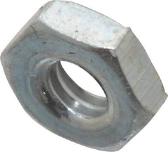 Value Collection - #3-48 UNC Steel Right Hand Machine Screw Hex Nut - 3/16" Across Flats, 1/16" High, Zinc Clear Finish - All Tool & Supply