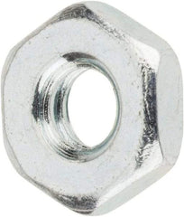 Value Collection - #10-24 UNC Steel Right Hand Machine Screw Hex Nut - 3/8" Across Flats, 1/8" High, Zinc-Plated Finish - All Tool & Supply