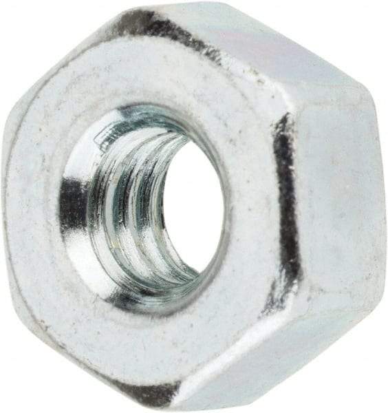 Value Collection - 1/4-20 UNC Steel Right Hand Heavy Hex Nut - 1/2" Across Flats, 0.2344" High, Zinc-Plated Finish - All Tool & Supply