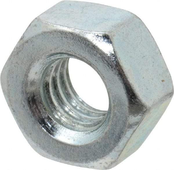 Value Collection - 5/16-18 UNC Steel Right Hand Heavy Hex Nut - 9/16" Across Flats, 0.2969" High, Zinc-Plated Finish - All Tool & Supply