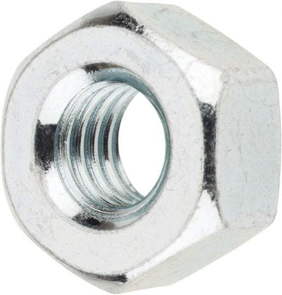 Value Collection - 3/8-16 UNC Steel Right Hand Heavy Hex Nut - 11/16" Across Flats, 0.3594" High, Zinc-Plated Finish - All Tool & Supply