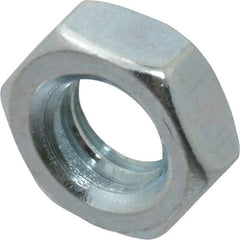 Value Collection - 5/16-18 UNC Steel Right Hand Hex Jam Nut - 1/2" Across Flats, 3/16" High, Zinc-Plated Finish - All Tool & Supply