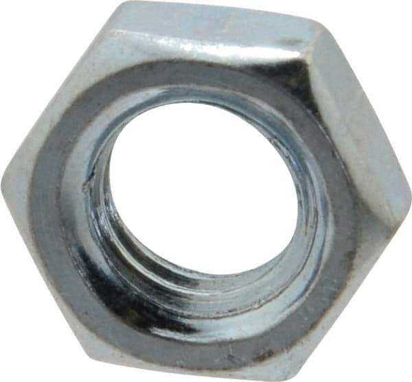 Value Collection - 3/8-16 UNC Steel Right Hand Hex Jam Nut - 9/16" Across Flats, 0.2188" High, Zinc-Plated Finish - All Tool & Supply