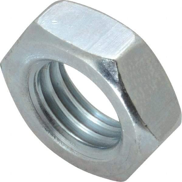 Value Collection - 3/4-10 UNC Steel Right Hand Hex Jam Nut - 1-1/8" Across Flats, 0.4219" High, Zinc-Plated Finish - All Tool & Supply