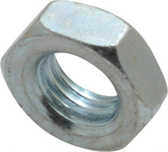 Value Collection - 5/16-24 UNF Steel Right Hand Hex Jam Nut - 1/2" Across Flats, 3/16" High, Zinc-Plated Finish - All Tool & Supply